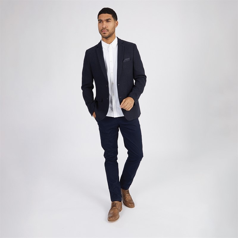 French Connection Mens Tweed Blazer Marine - Image 4