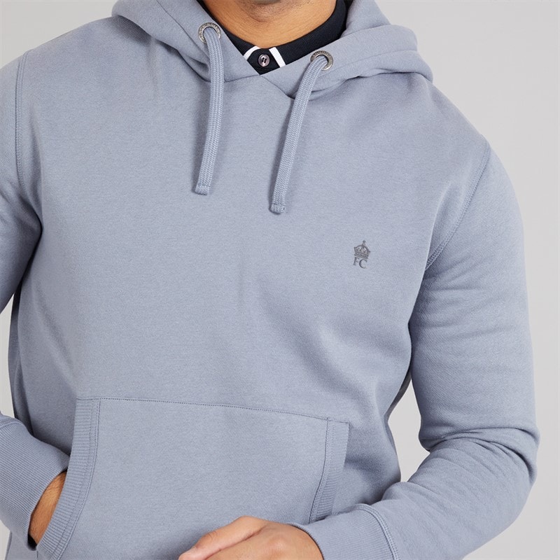 French Connection Mens FC Hoodie Light Blue - Image 3