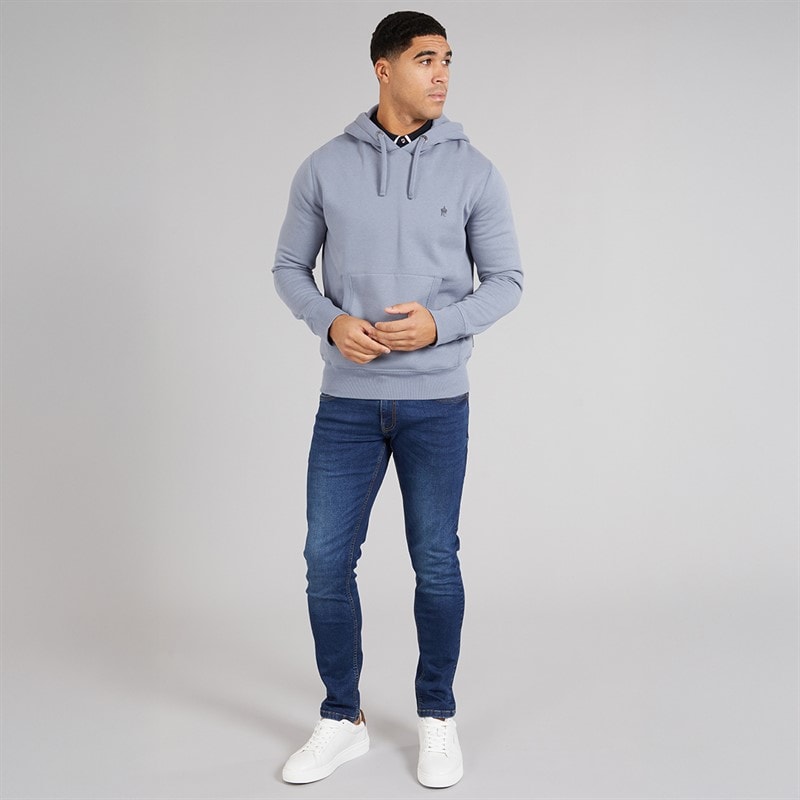 French Connection Mens FC Hoodie Light Blue - Image 4