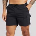 French Connection Mens Combat Swim Shorts Black