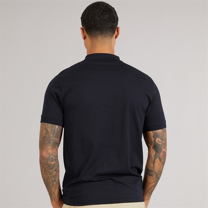 French Connection Mens Three Pack Jersey Polo Shirts Multi 21 - Marine/Light Blue Mel/Ecru Mel - Image 3