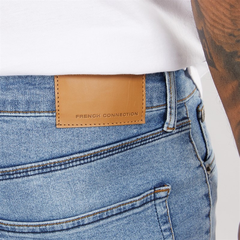 French Connection Mens Denim Shorts Ind07 - Lightwash - Image 3