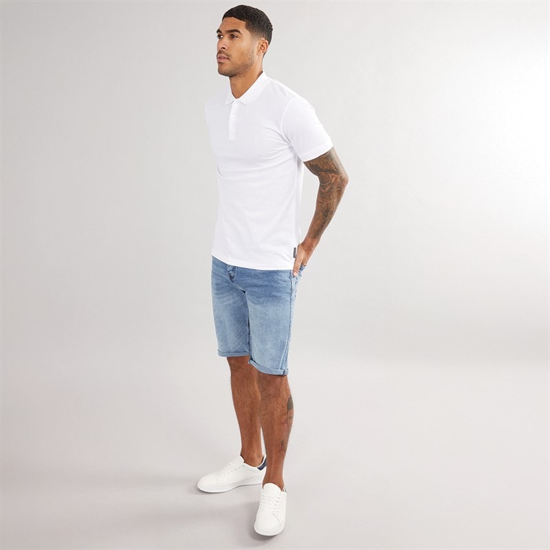 French Connection Mens Denim Shorts Ind07 - Lightwash - Image 4