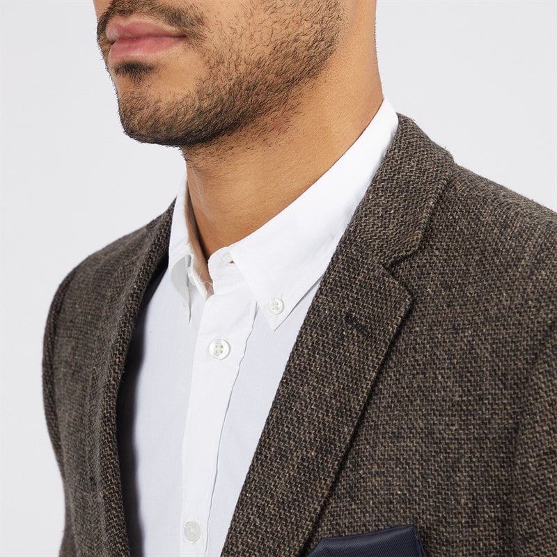 French Connection Mens Tweed Blazer Brown - Image 3