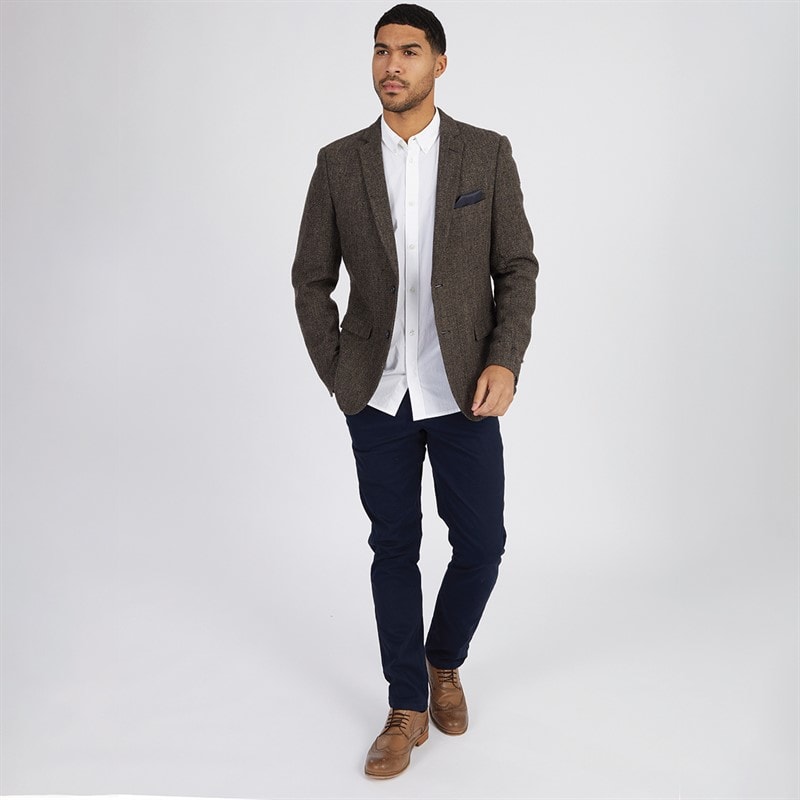 French Connection Mens Tweed Blazer Brown - Image 4