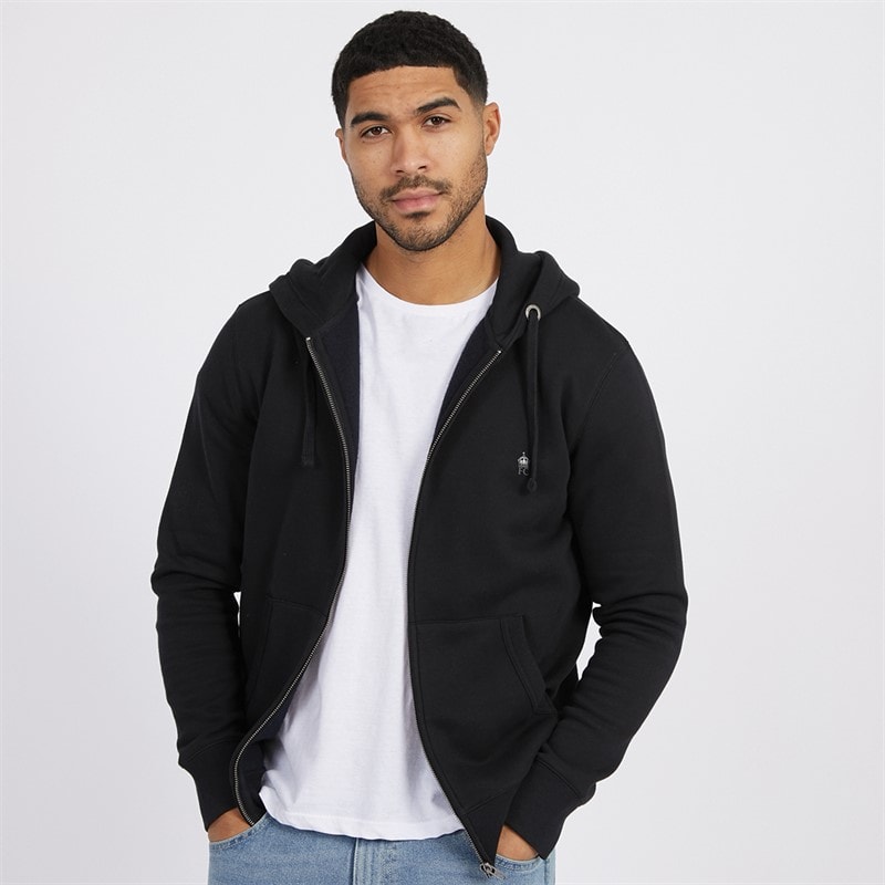 French Connection Mens FC Zip Hoodie Marine - Image 3