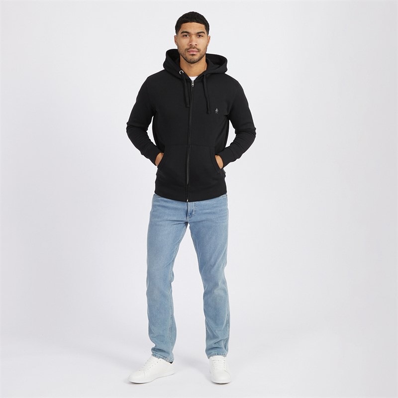French Connection Mens FC Zip Hoodie Marine - Image 4