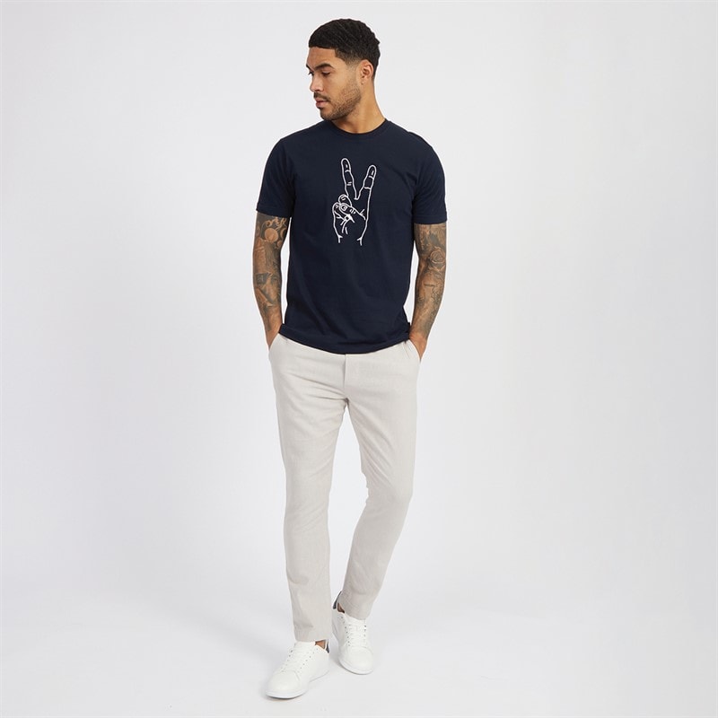 French Connection Mens Victory T-Shirt Marine - Image 3