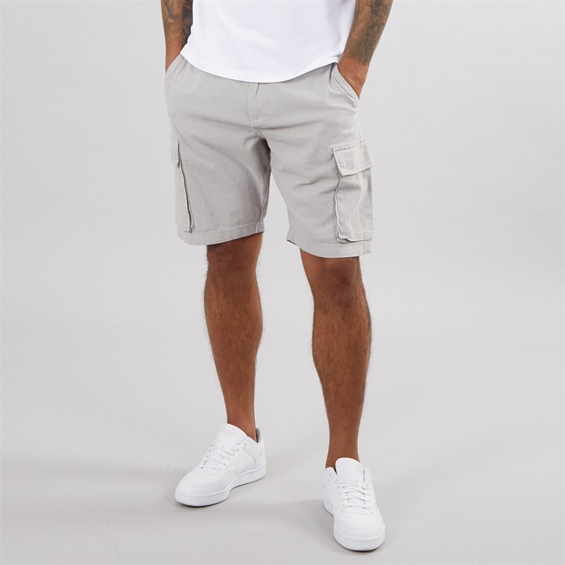French Connection Mens Cargo Shorts Light Grey Mel - Image 1