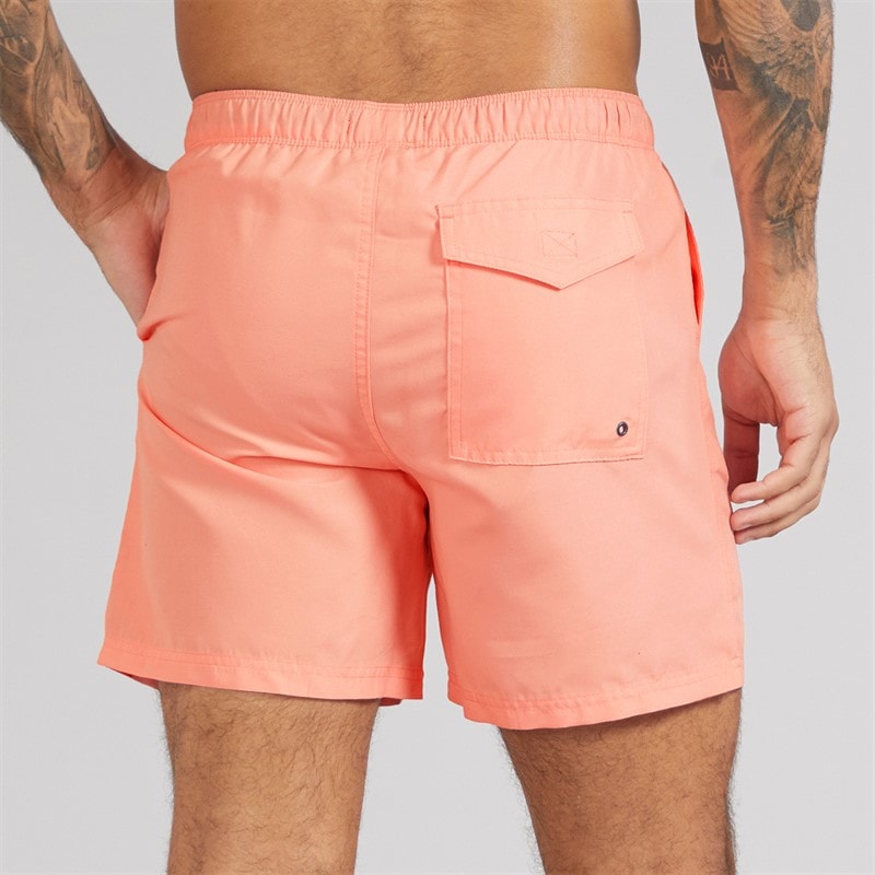 French Connection Mens Swim Shorts Coral - Image 2