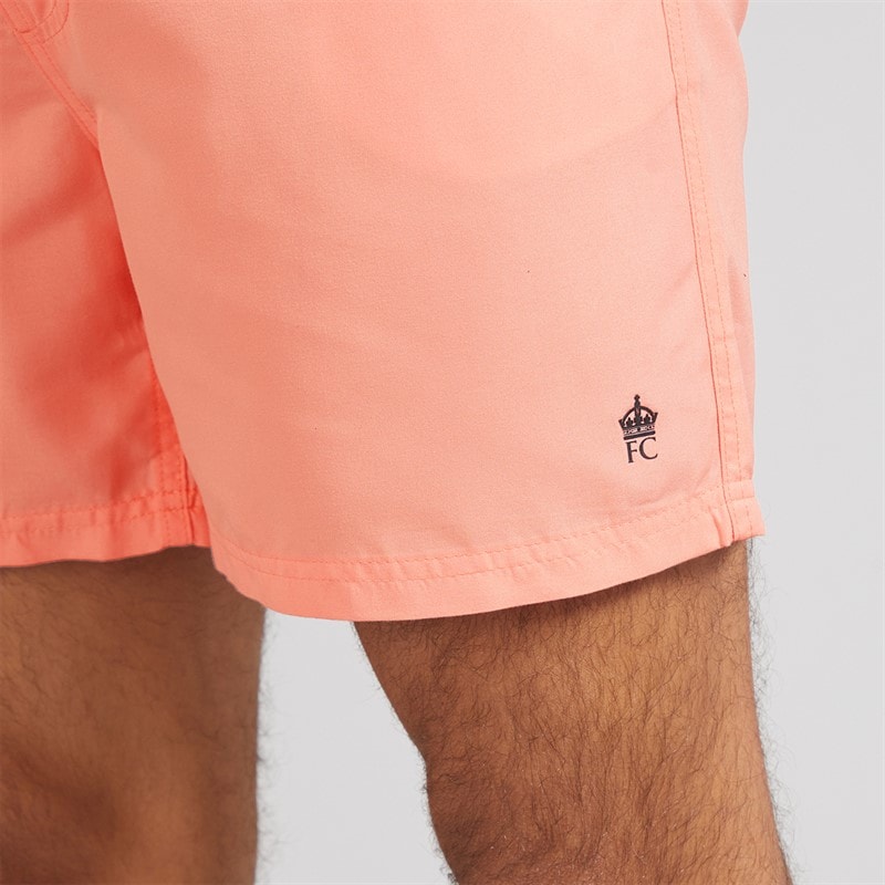 French Connection Mens Swim Shorts Coral - Image 3