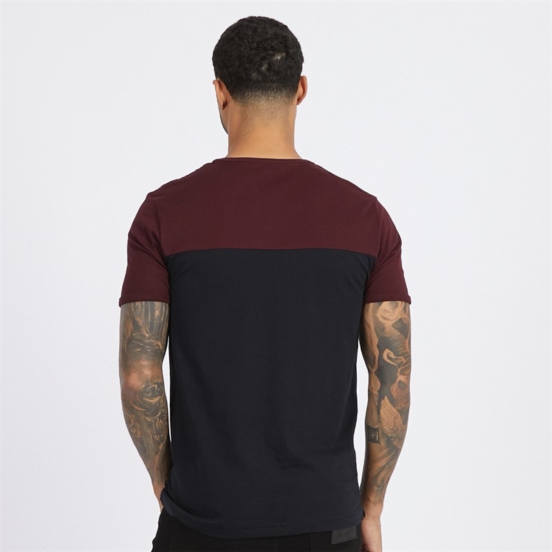 French Connection Mens Block Piping T-Shirt Chateaux/White/Marine - Image 2
