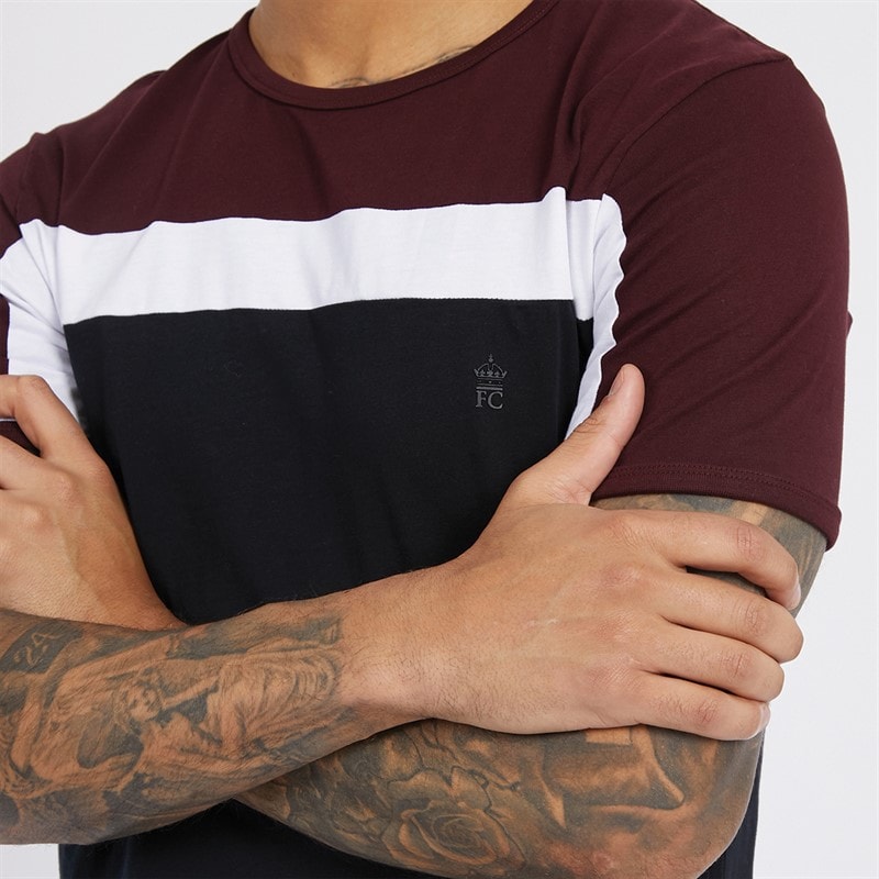 French Connection Mens Block Piping T-Shirt Chateaux/White/Marine - Image 3