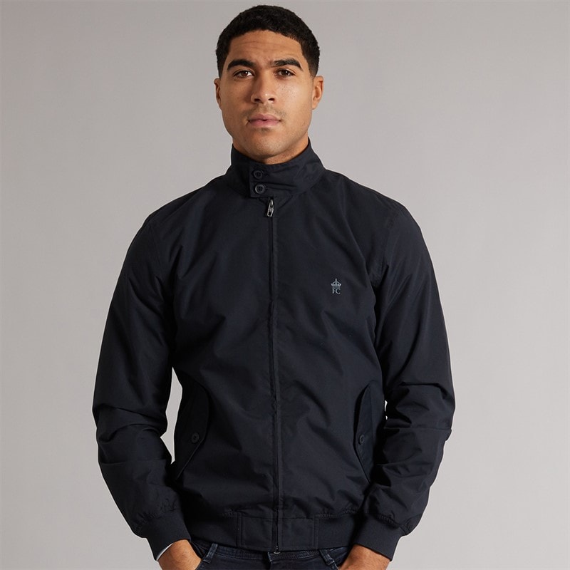 French Connection Mens Harrington Jacket Marine/Gunmetal - Image 3