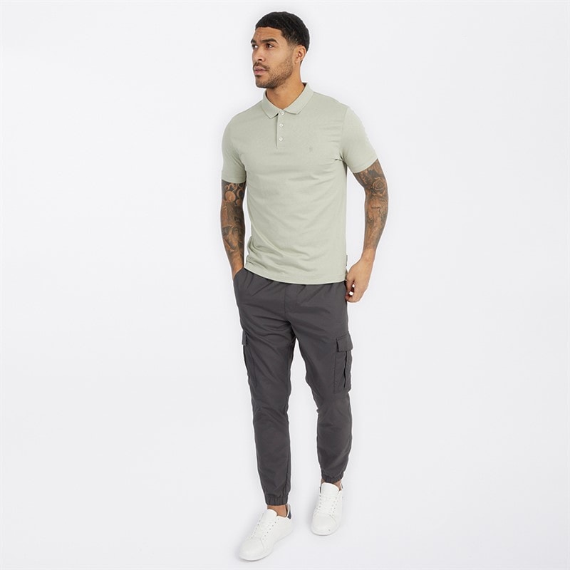 French Connection Mens Three Pack Jersey Polo Shirts Multi 11 - Sky Mel/Pink Mel/New Sage - Image 3