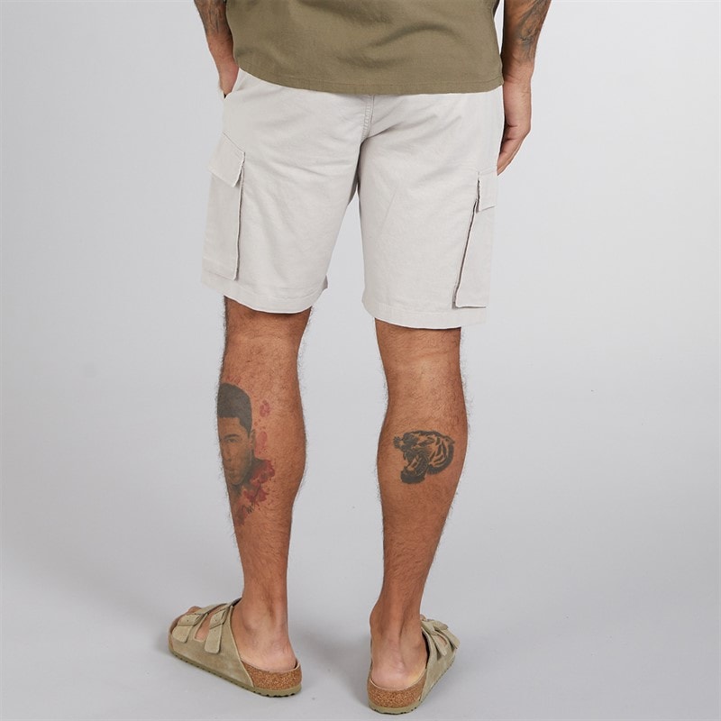 French Connection Mens Cargo Shorts Stone - Image 2