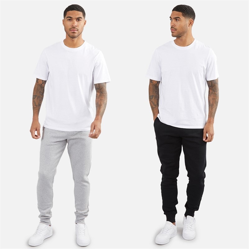 French Connection Mens FC Two Pack Joggers Marine/Light Grey Mel - Image 3