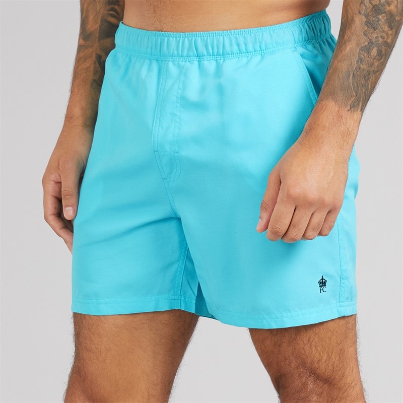 French Connection Mens Swim Shorts Aqua - Image 1