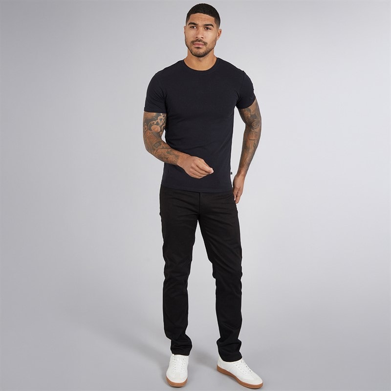 French Connection Mens Five Pocket Straight Fit Jeans Black - Image 3
