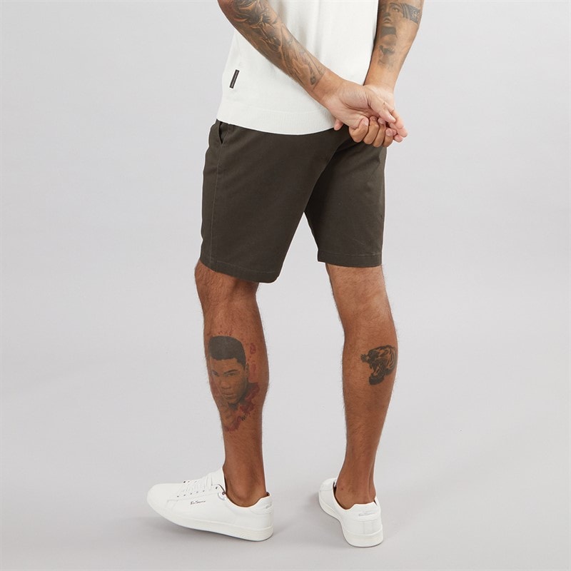 French Connection Mens Chino 4 Shorts Khaki - Image 2