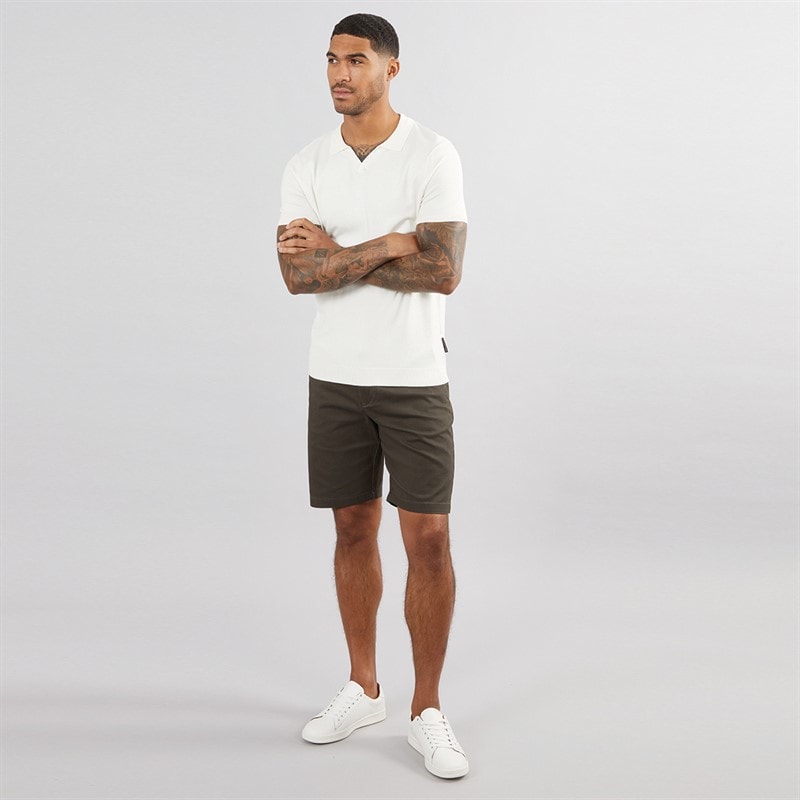 French Connection Mens Chino 4 Shorts Khaki - Image 3