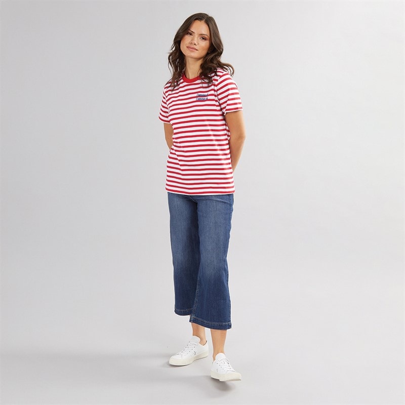 French Connection Womens Comme Ci Comme Ca T-Shirt White/Poppy/Royal Blue - Image 3