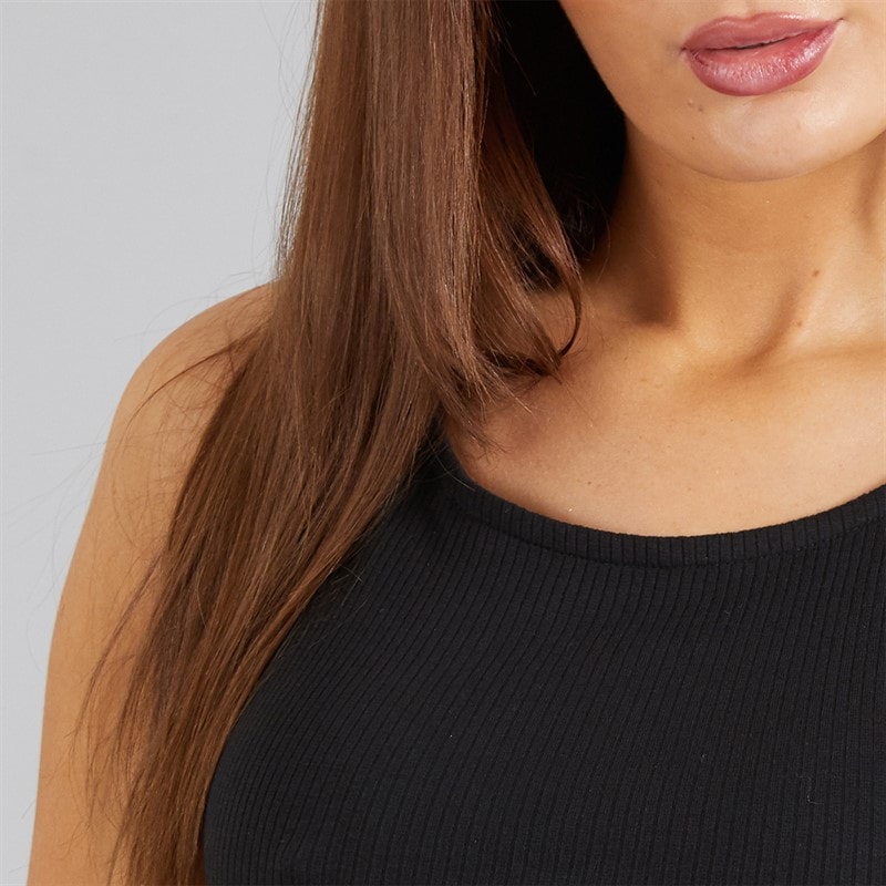 French Connection Womens Rib Racer M Dress Black - Image 3