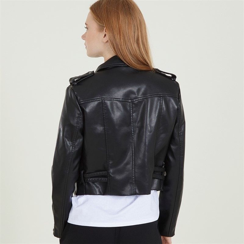 French Connection Womens Biker Jacket Black - Image 2