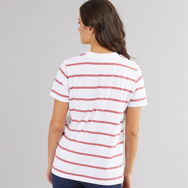 French Connection Womens Balloon Stripe T-Shirt White/Rose Kiss - Image 2