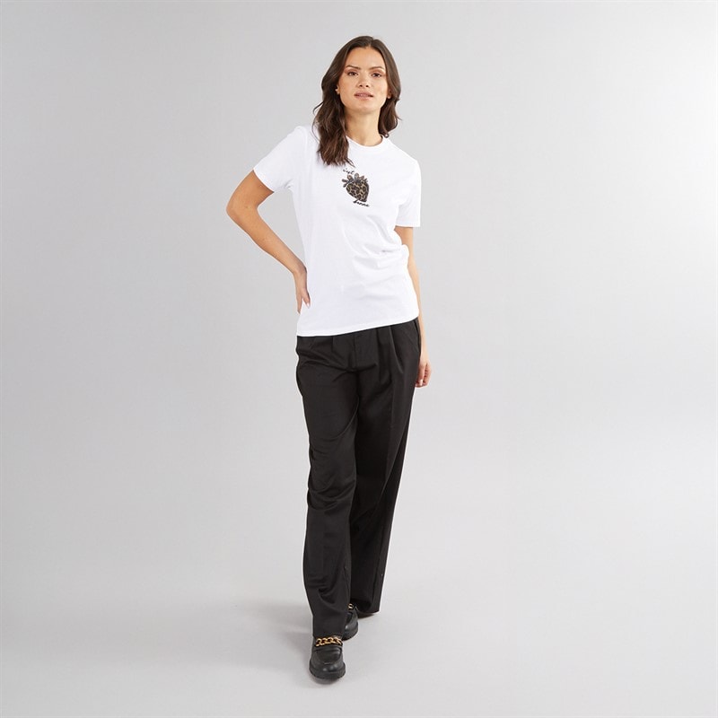 French Connection Womens Animal Strawberry T-Shirt White - Image 4