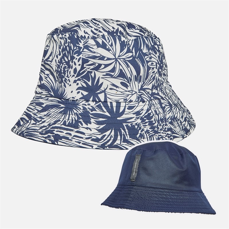 French Connection Mens Reversible Bucket Leaf 2 Marine Indigo - Image 1