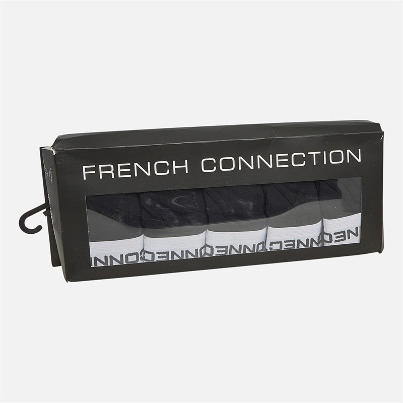 French Connection Mens FC Five Pack Briefs FC10 Black/White - Image 2