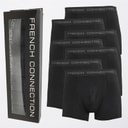 French Connection Mens FC Seven Pack Boxer Trunks FC1 Black