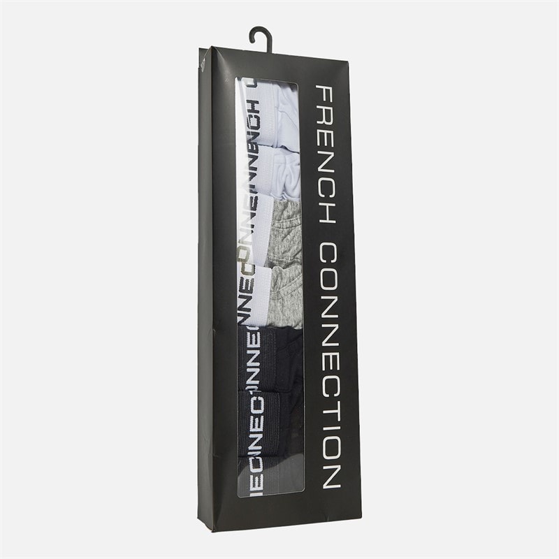 French Connection Mens Seven Pack Briefs FC2 Black/Black/Black/Light Grey Melange/Light Grey Melange/White/White - Image 2