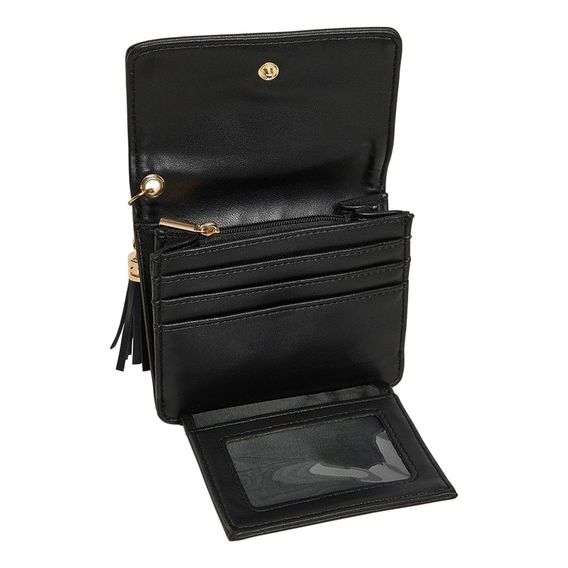French Connection Womens Tassle Wallet Black - Image 2