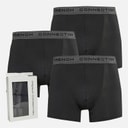 French Connection Mens Three Pack Bamboo Boxer Trunks FC31 Black/Charcoal