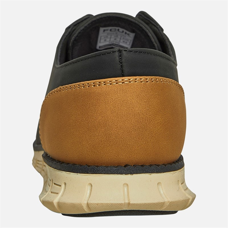 French Connection Mens Tread Sole 2 Trainers Black/Tan - Image 3