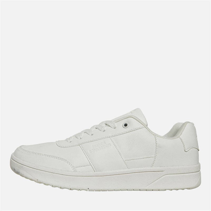 French Connection Mens Knight 2 Trainers White Mono - Image 1