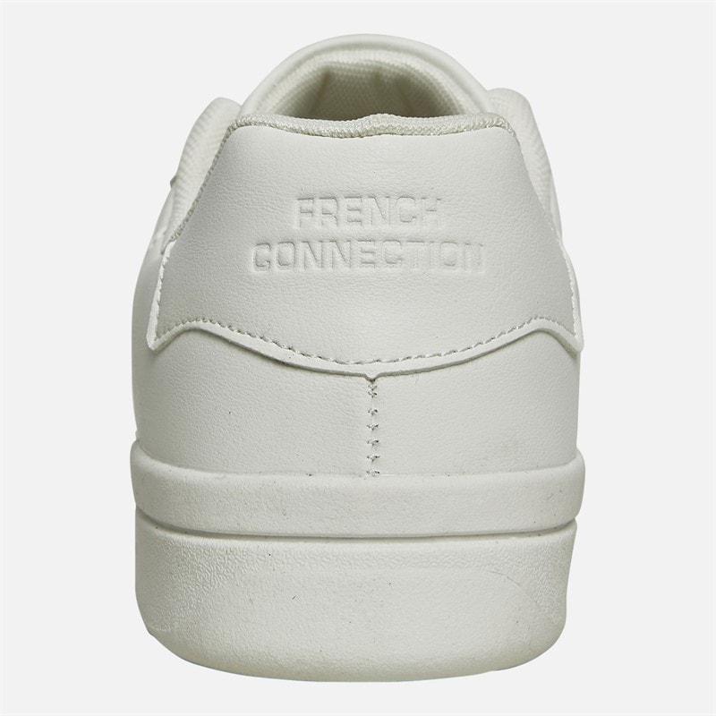French Connection Mens Knight 2 Trainers White Mono - Image 3