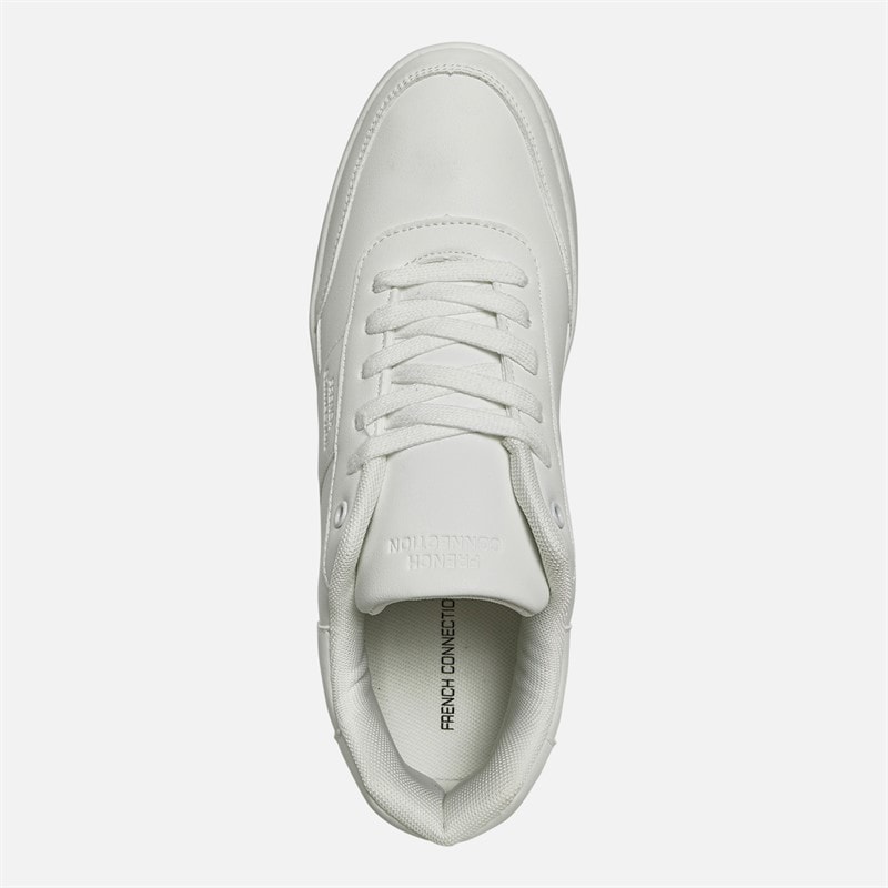 French Connection Mens Knight 2 Trainers White Mono - Image 4
