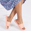 French Connection Womens Quilted Sliders Pink Blush