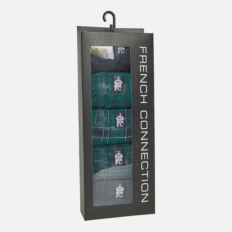 French Connection Mens Five Pack Woven Boxers Multi 3 - Image 2