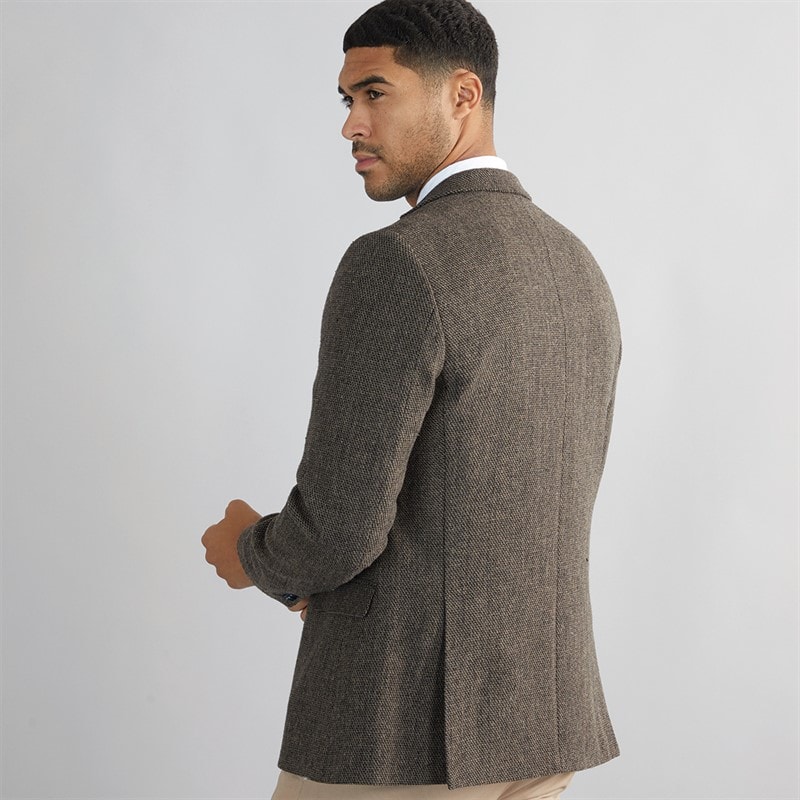 French Connection Mens Tweed Blazer Brown - Image 2