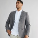 French Connection Mens Herringbone Blazer Grey