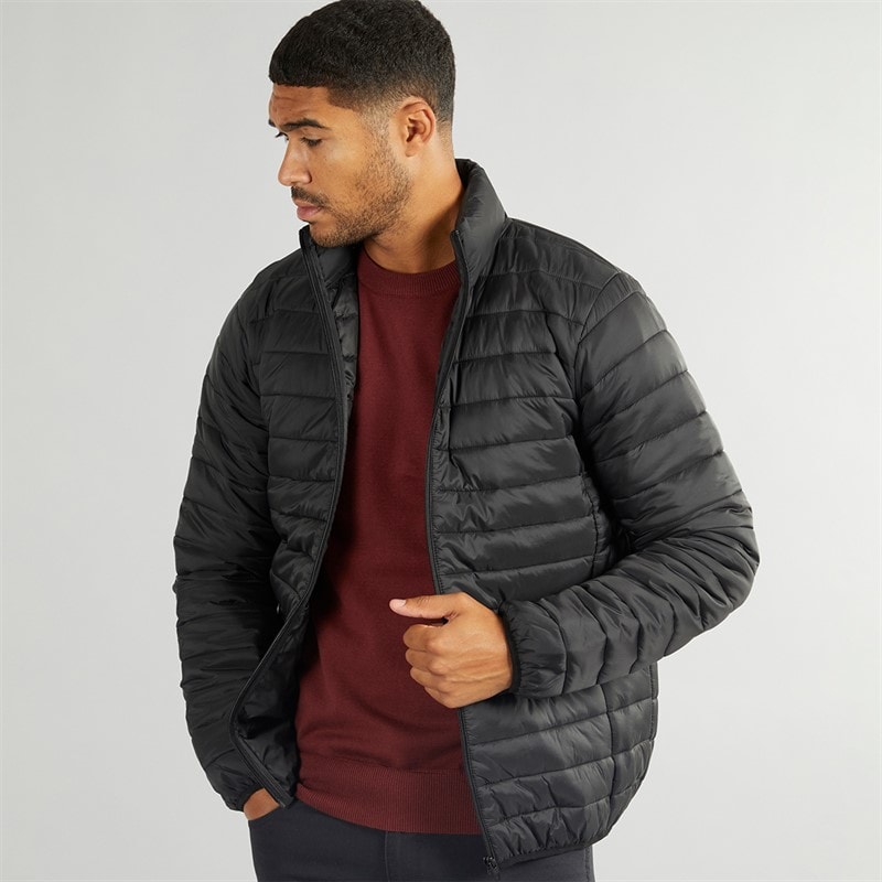 French Connection Mens Row Funnel Superlight Jacket Black