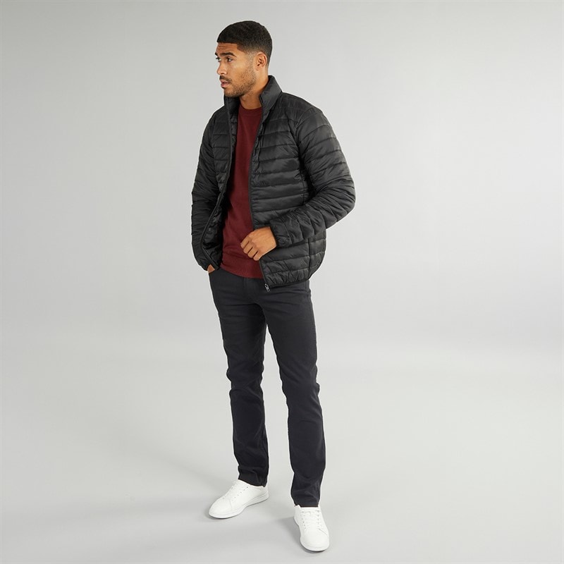 French Connection Mens Row Funnel Superlight Jacket Black - Image 3