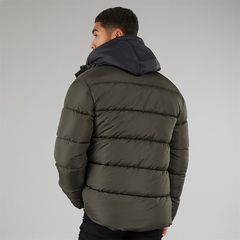French Connection Mens Row Mid Fleece Jacket Khaki - Image 2