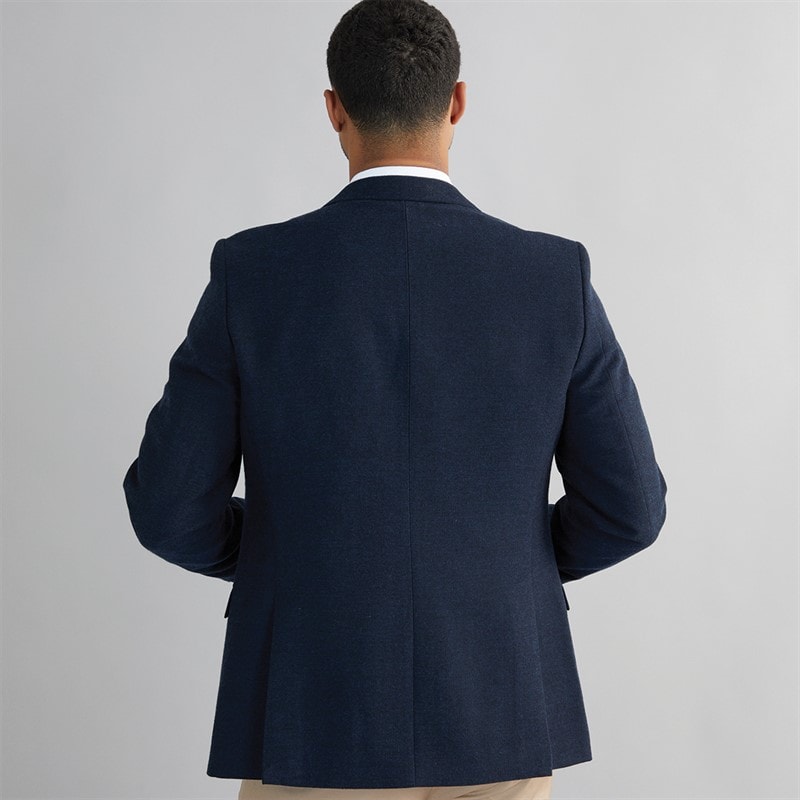 French Connection Mens Herringbone Blazer Marine - Image 2