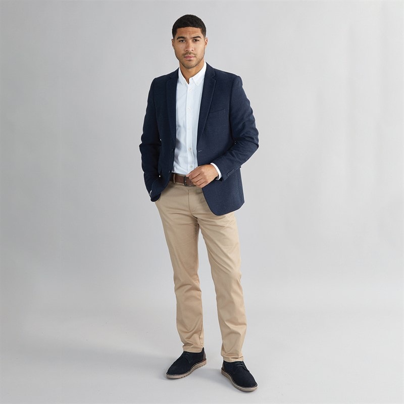 French Connection Mens Herringbone Blazer Marine - Image 4