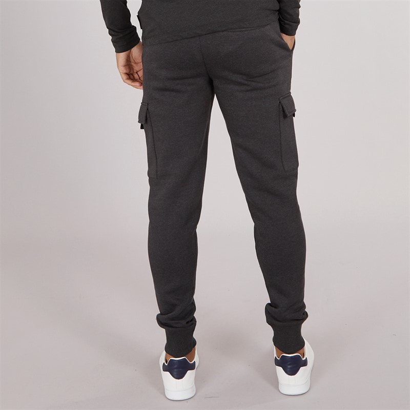 French Connection Mens Cargo Joggers Charcoal Mel - Image 2